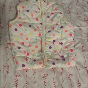 Colorful Polka Dot Puffer Vest